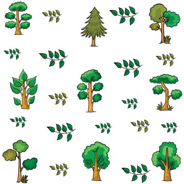 Bir doodle ağaç çeşitli koleksiyonu