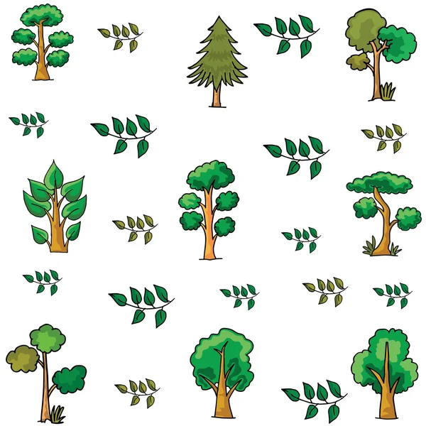 Bir doodle ağaç çeşitli koleksiyonu