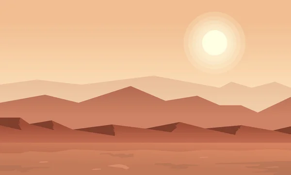 Силует гори на заході сонця — стоковий вектор