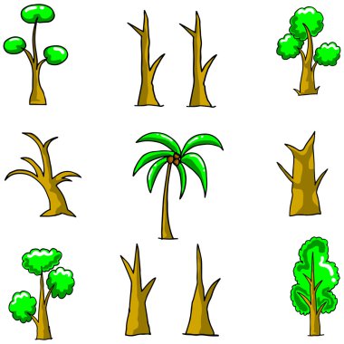 Basit ağaç üzerinde karalamalar ayarla