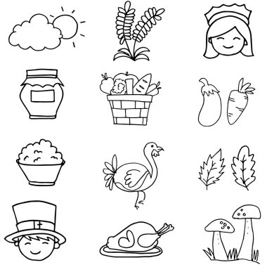 El çizmek Şükran öğe üzerinde karalamalar