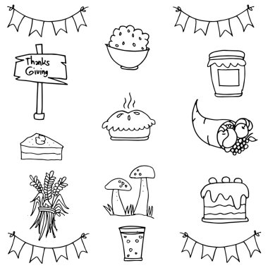 Doodle Şükran nesne ayarla