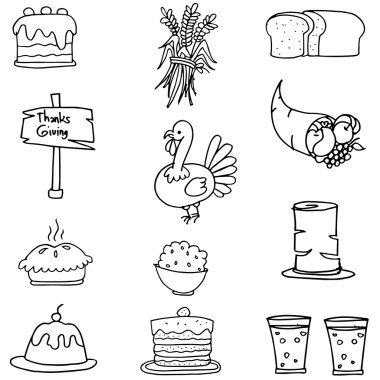 Öğe Şükran günü dizi doodle