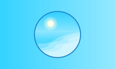 Manzara plaj siluetleri vektör