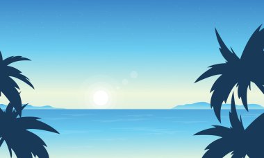 Siluet Beach güzel sahne