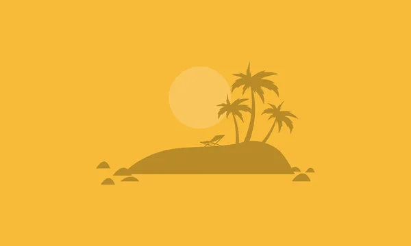 Güzel Adaları peyzaj siluetleri — Stok Vektör