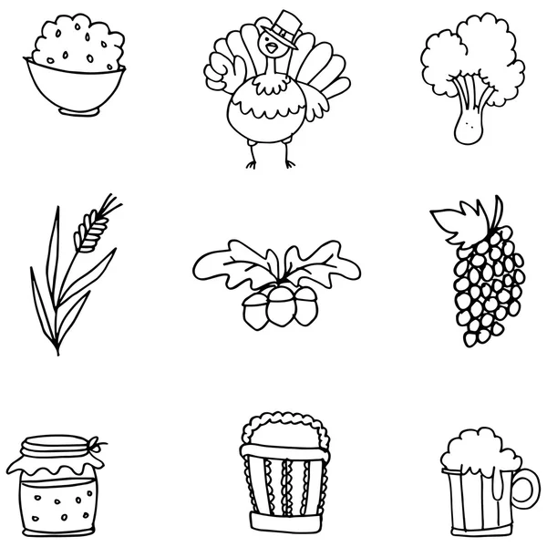 Nesne Şükran el Doodle çizmek