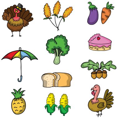 Doodle Şükran sebze Türkiye'nin