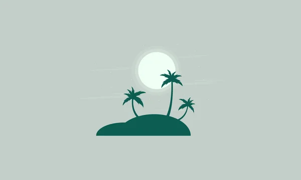 Silhouette of small islands vector flat — ストックベクタ