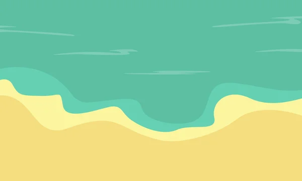 平坦的海滩风景矢量 — 图库矢量图片