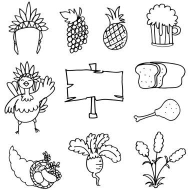 El çizmek Şükran öğesinin karalamalar ayarla