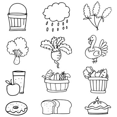 Hisse senedi toplama Şükran el çizmek karalamalar