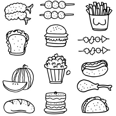 Doodle yiyecek toplama hisse senedi ayarla