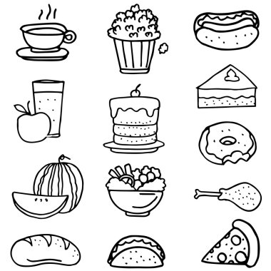 Doodle gıda mutfak kek meyve
