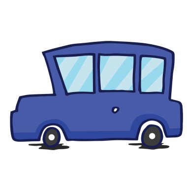 Mavi araba koleksiyonu T-Shirt tasarım