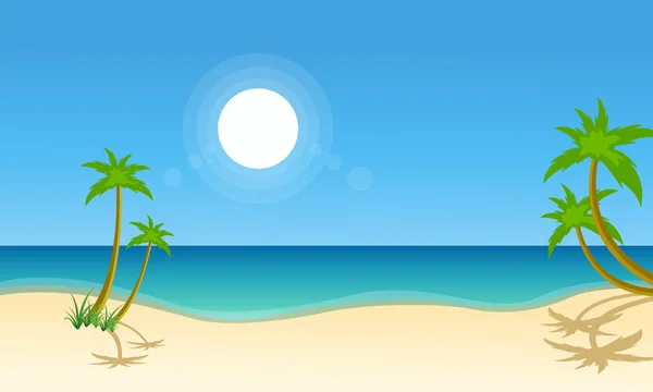 Ilustración vectorial de paisajes de playa — Vector de stock