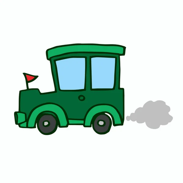 Jeep verde diseño de camisetas para niños — Vector de stock