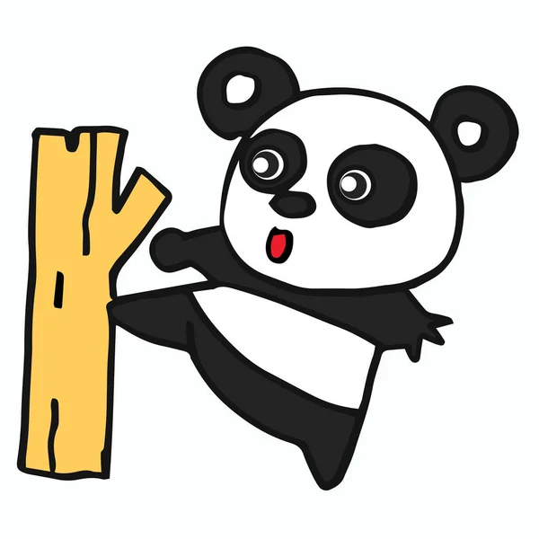 Panda cartoon dla projektowania t-shirt — Wektor stockowy