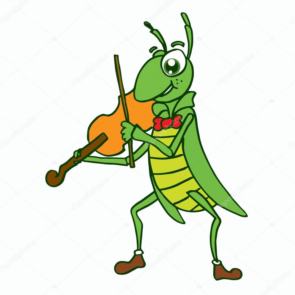 Insects vector with violin t-shirt design