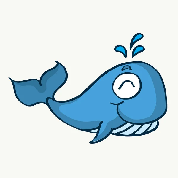 Cute whale cartoon design for kids — Stock Vector