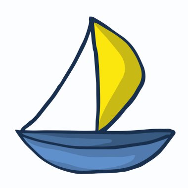 Geleneksel gemi stil tasarım çizgi film