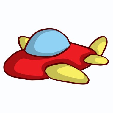 Çizgi film uçak komik tarzı çocuklar