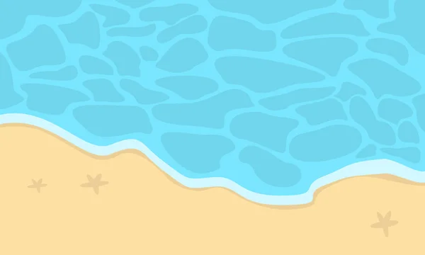 Güzel bir plaj manzara karikatür vektör — Stok Vektör