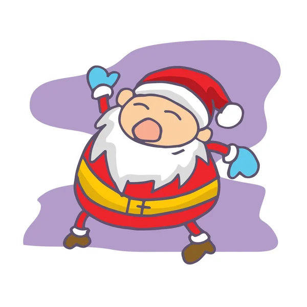 Santa Claus ondeando vector de dibujos animados — Vector de stock