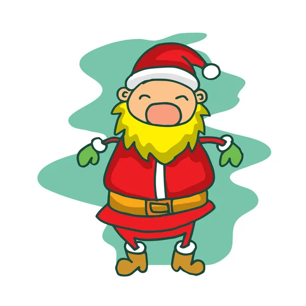 Natale tema Babbo Natale felice — Vettoriale Stock