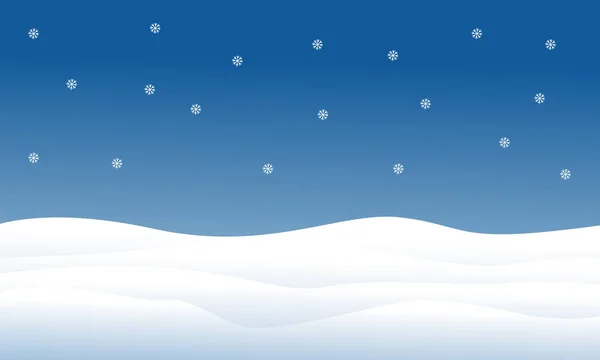 Colina llena de nieve Navidad paisaje — Vector de stock