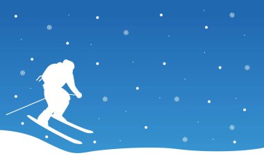 Noel manzara insanlar koleksiyonu Kayak