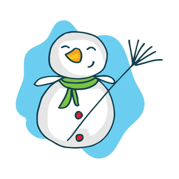 Snowman collection simple art vectoriel — Image vectorielle