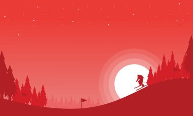 Kayak Noel tema manzara
