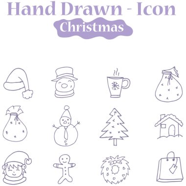 Noel Tema simgeleri çizimi