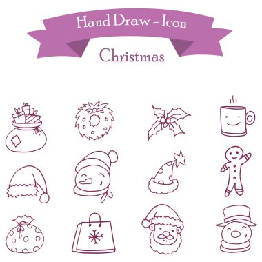 Noel tatil vektör simgesi