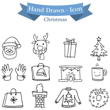 Noel simgesi vektör illüstrasyonunu ayarla