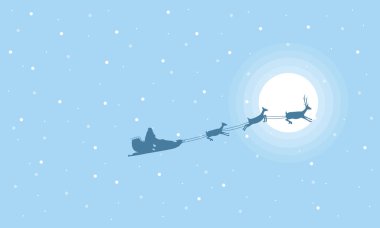 Güzel manzara tren gökyüzüne Noel Baba