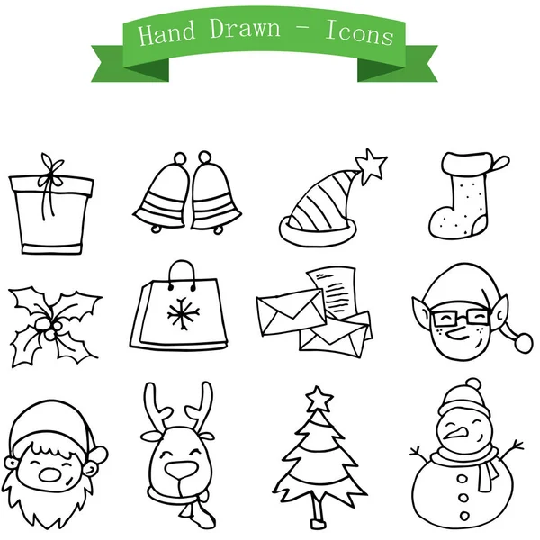 Vektör sanat simge seti Noel