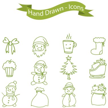 Noel tatil simgeler koleksiyonu