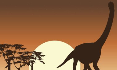 argentinosaurus siluetleri güzel sahne
