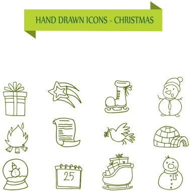 Noel nesne simgeler vektör