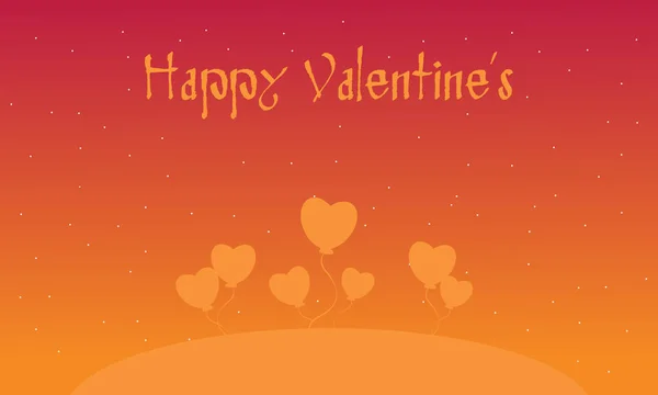 Happy Valentines with heart orang backgrounds — Stock Vector