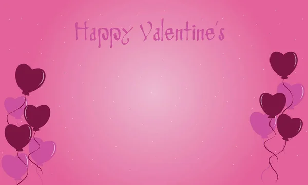 Felices tarjetas de San Valentín con globo corazón — Vector de stock