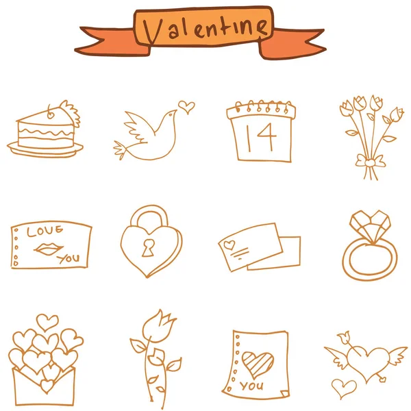 Icono del objeto de San Valentín — Vector de stock