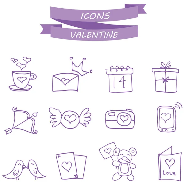 Icono de la colección de San Valentín ilustración — Vector de stock