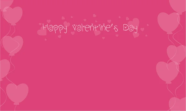 Happy Valentine op roze achtergrond — Stockvector