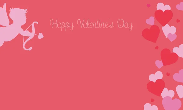 Valentine day backgrounds with cupid and love — Stock Vector