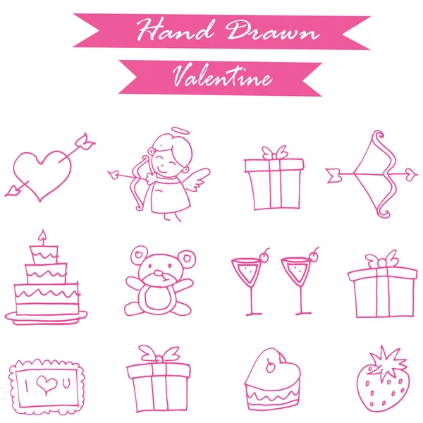 Roze icoon valentine dag collectie — Stockvector