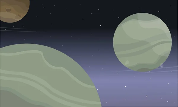 Raum Planet Hintergrund der Landschaft — Stockvektor