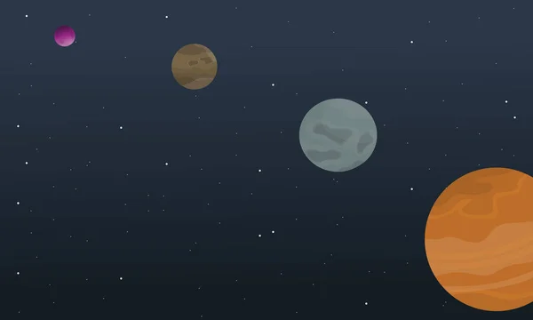 Desene animate spațiu planetă colectare stoc — Vector de stoc